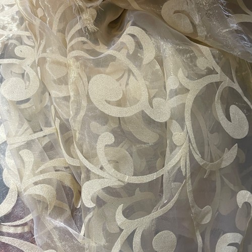 Swirl floral velvet flocked - swirl,
