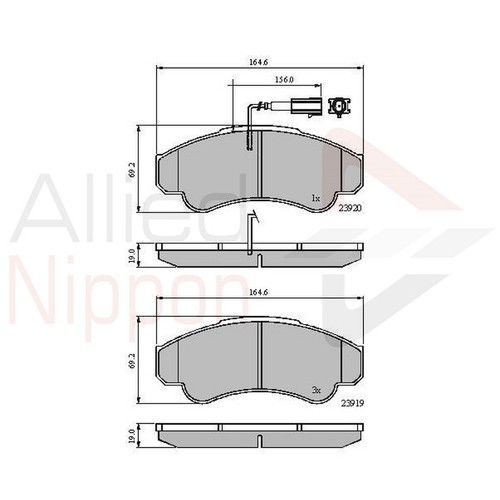 Brake pads set for - pads,