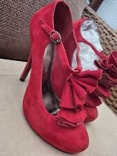 Love Label red suede  shoes black size 38  uk 5