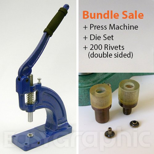 200 double cap rivets - double-cap, press