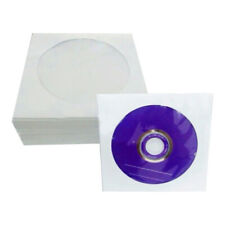 100 Paper CD DVD Blu-ray Disc Covers Sleeves Storage Case Wallets with Window UK