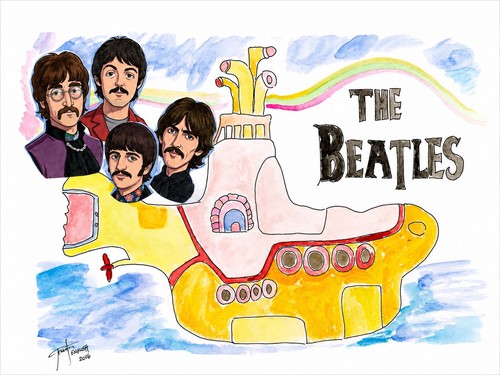 The beatles print - the,