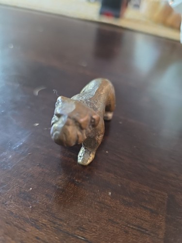 Brass english bulldog dog - brass,