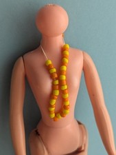 Sindy vintage yellow orange bead necklace 