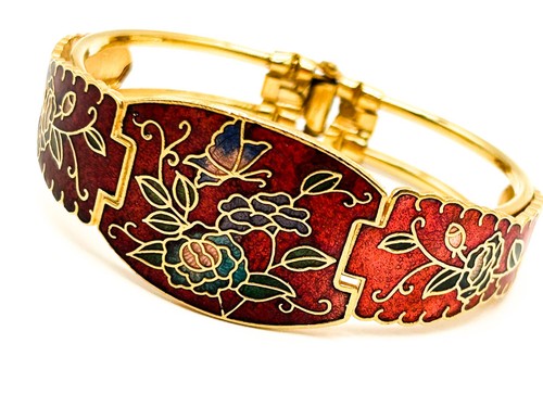 Vintage red cloisonné - vintage,