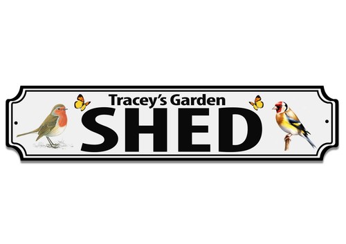 Personalised garden shed - personalised, metal