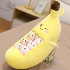 Banana Plushie Bag Pillow Animals Balls Doll Plush sensory Toys Gift