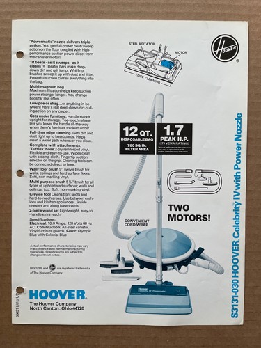 Vintage hoover canton - co, n.