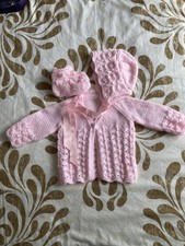 Pink Matinee Coat And Bonnet