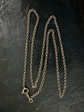 Vintage 9K Yellow Gold Belcher Chain Necklace | London 1980 Hallmark| 50cm, 5.1g
