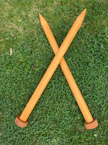 Wooden giant knitting needles - giant,