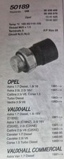 (50189) radiator Fan Switch .....VAUXHALL CAVALIER 2.5i V6