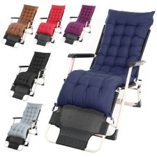 Garden Replacement Sun Lounger Cushion Pad Outdoor Chair Seat Recliner Cotton