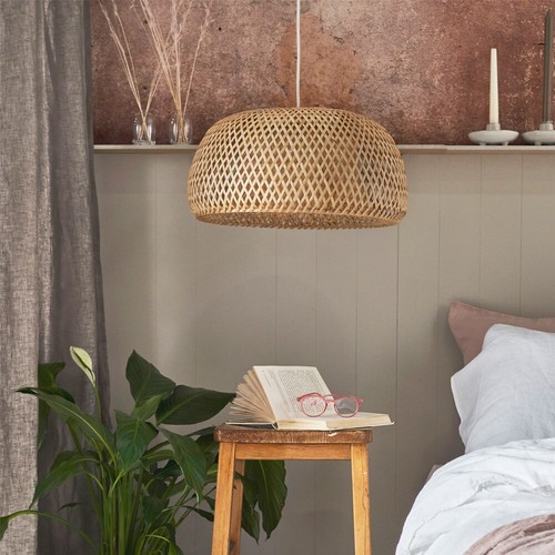 Natural rattan lampshade light - rattan,