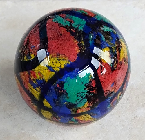Art glass paperweight - glass,