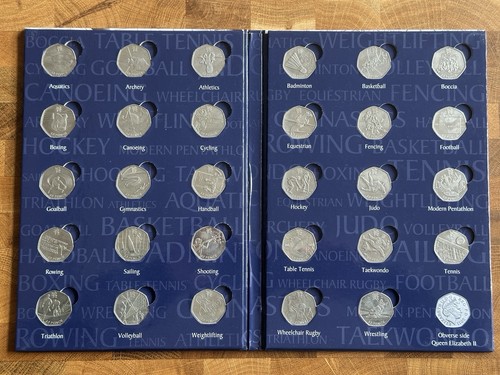 Olympic 50p coins in an - coins,