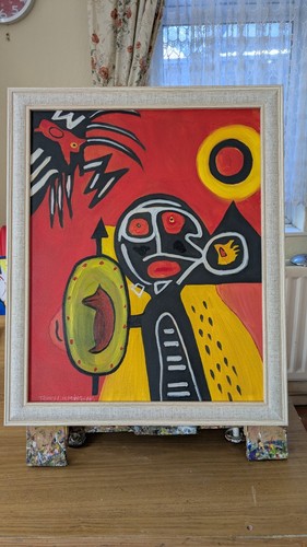Expression oil painting - painting, on