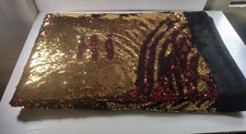Red And Gold Sequin Throw Blanket Reverses To Black Fleece Blanket Warm Soft