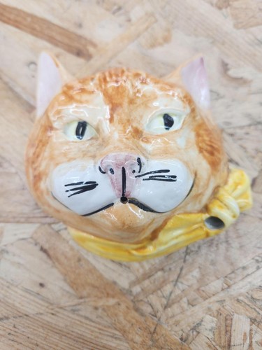 Vintage ceramic cat wall - vintage,