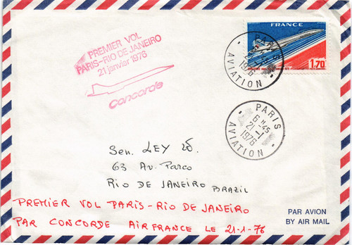 France 1976 air mail - , cover