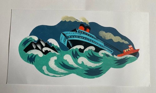 Vintage gouache painting - vintage, /