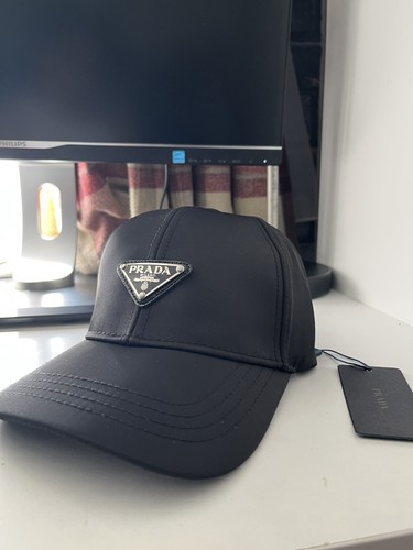 Prada black nylon baseball cap - nylon,