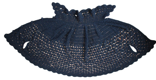 Black crocheted cape free - , size