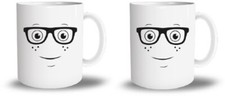 2 x NEW Joe Mug Brainy Kitkat