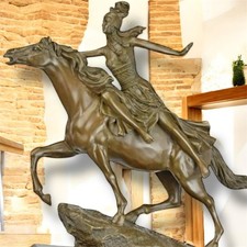 Bronze Warrior Horse Sculpture