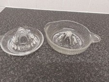 2 Vintage Glass Citrus Juicers