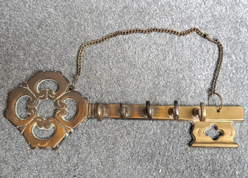 Vintage brass metal - metal, mounted