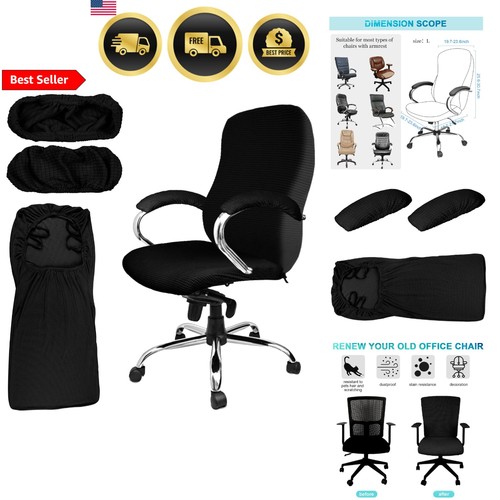 Office chair cover set - set, black