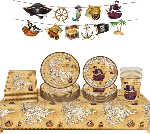 Pirate party tableware set - pirate,