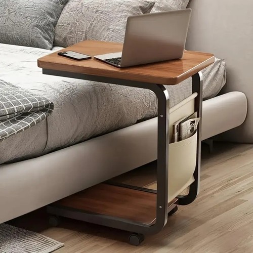 Shape rolling side table - rolling,