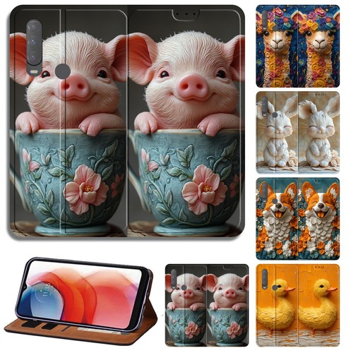 Clay farmyard print leather - 3d,