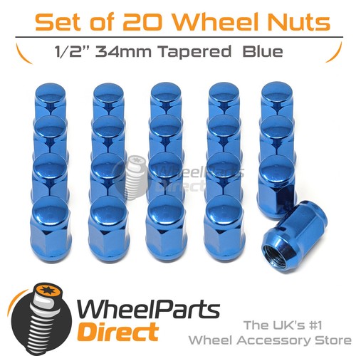 Blue wheel nuts - blue, (20)