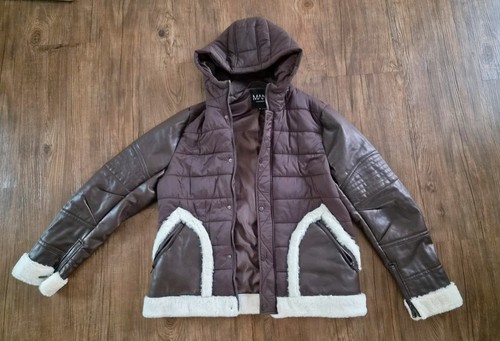 Boohoo man brown quilted - man,