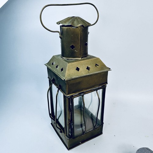 Vintage brass hanging oil - hanging, lamp
