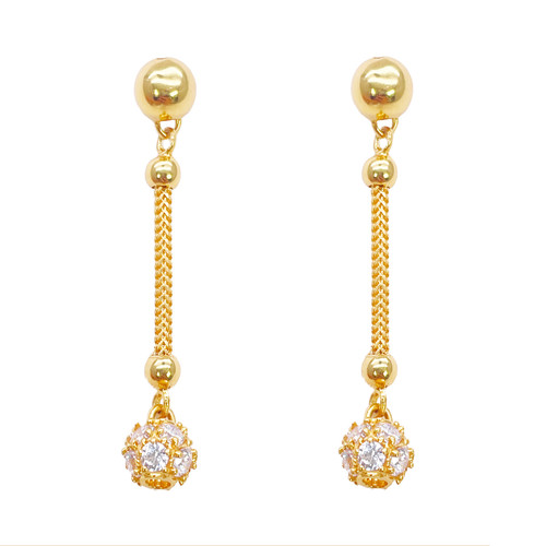 22ct gold drop earrings - gold,