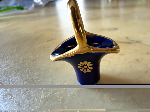 Limoges cobalt blue porcelain - blue,