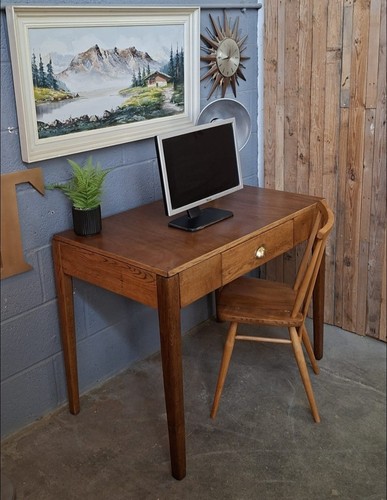 Desk mid century - mid, oak