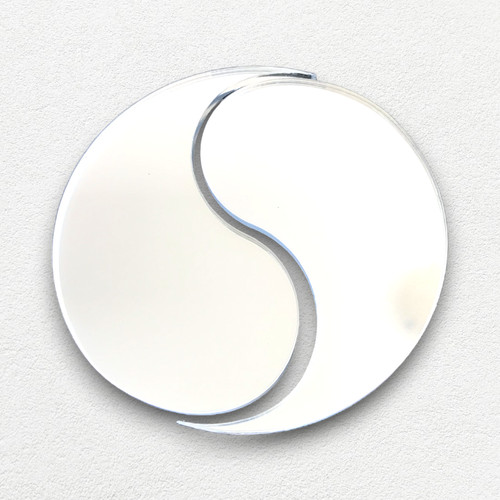 Yin yang shaped acrylic - yin,