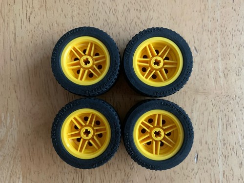 Lego yellow technic wheels - 4, x
