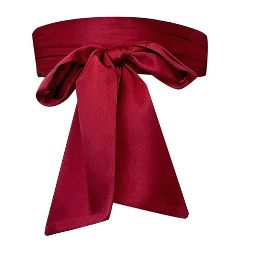 Satin bow waist belt wide - waist,