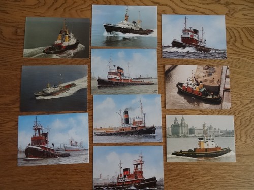 Tug boat postcards - tug, x
