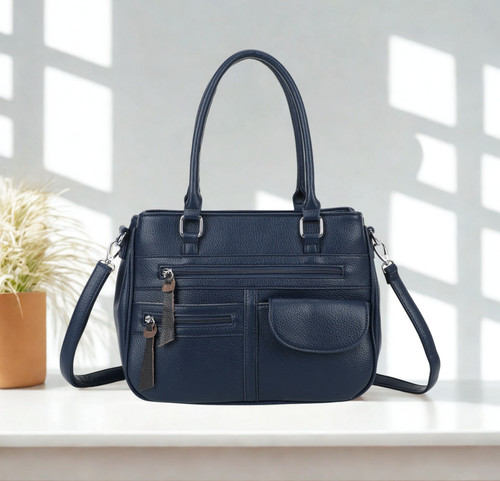Women multi pocket handbag - multi,