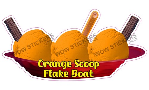 Ice cream van sticker - , orange