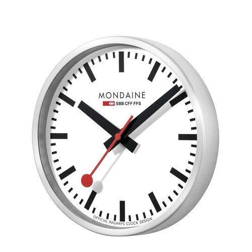 Mondaine wall clock silver - mondaine,