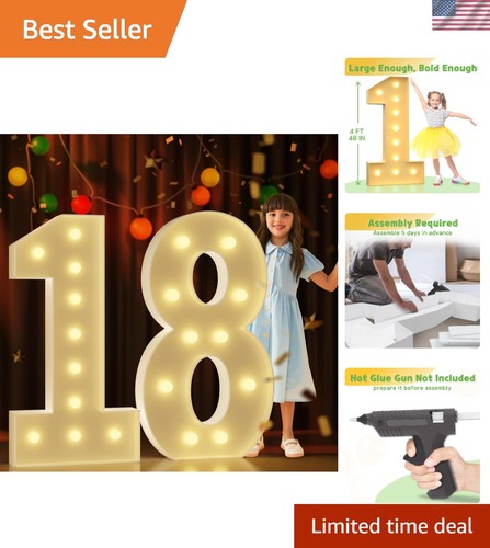 Large light numbers - light, 4ft