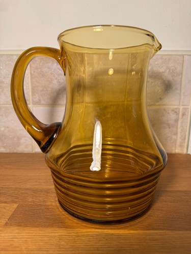 Vintage amber hand - vintage, blown